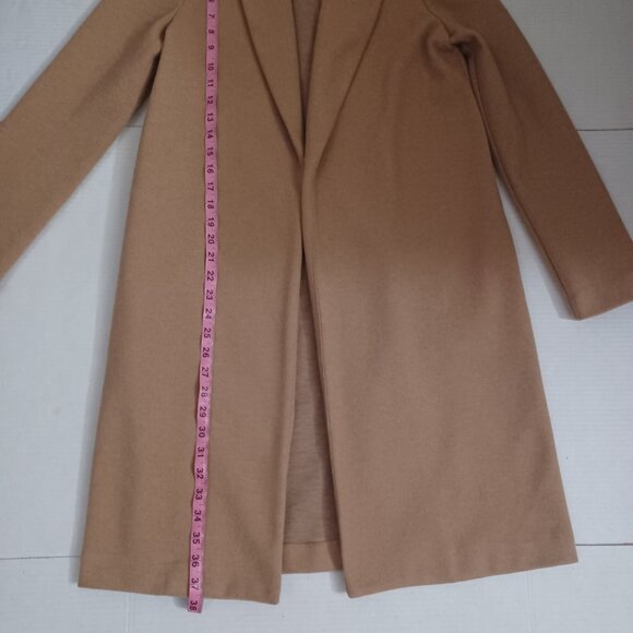 JOIE LIGHTWEIGHT OPEN FRONT LONGLINE SHAWL COLLAR TRENCH COAT STYLE JACKET - Picture 11 of 13